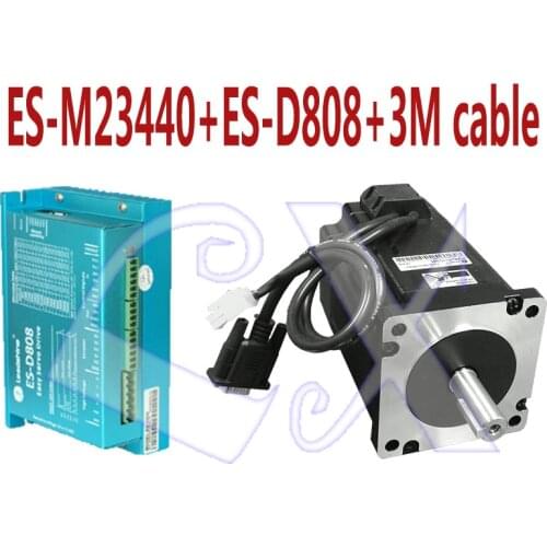 Original Leadshine Nema34 Hybrid Easy Servo 2-phase motor driver kit ES-M23440 4.0NM + ES-D808 with 3M Encoder cable
