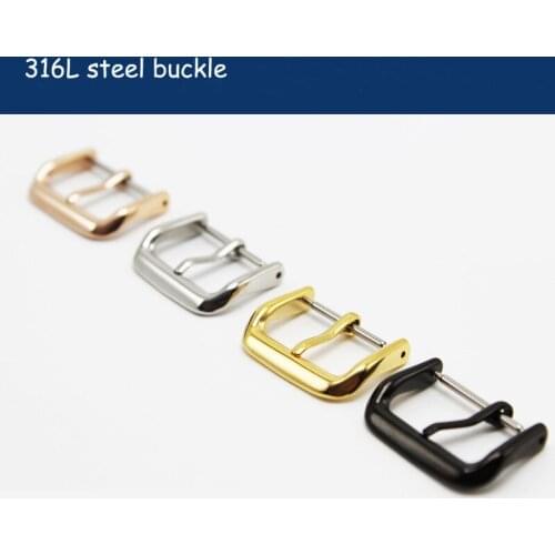 20pcs/lot Watch Buckle 16mm 18mm 20mm 22mm Silver Gold Black Stainless Steel Watchband Clasp Buckles Wristwatch Repair Tool