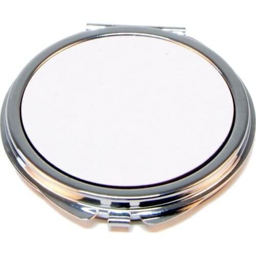 Blank Sublimation Metal Custom Logo Promotional Cosmetic Pocket Mirror (6.2*6.6cm)