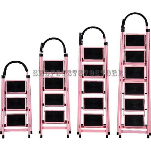 Ladder Household Folding Indoor Herringbone Multi-function Ladder Four Step Ladder Five Step Ladder Thickened Steel Pipe Telesco