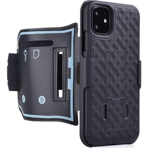 Running Sports Case Armband for IPhone 11 PRO X XR XS MAX Cover Exercise Phone Holder Pouch Arm Band Kickstand Back Case Shell