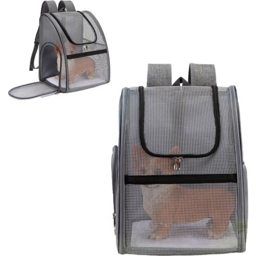 Pet Carrier Bag Traveling Out Pet Cat and Dog Bag Full Mesh Foldable Breathable Large Space Backpack Pet Supplies