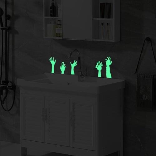 Five Hands Luminous Wall Sticker For Kids Children Rooms Porch Art Mural Home Decor Glow In The Dark Peel & Stick PVC Wallpaper