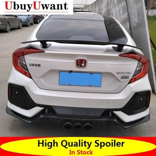 General Purpose Car Styling ABS Material And Surface Carbon Fiber Rear Spoiler For Honda Civic 10th Universal Car Spoiler