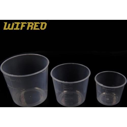 Wifreo 3PCS/Set 200ml 100ml 50ml Small Plastic Glue Mixing Cup Bait Mix Measuring Cups Kit for Carp Fishing