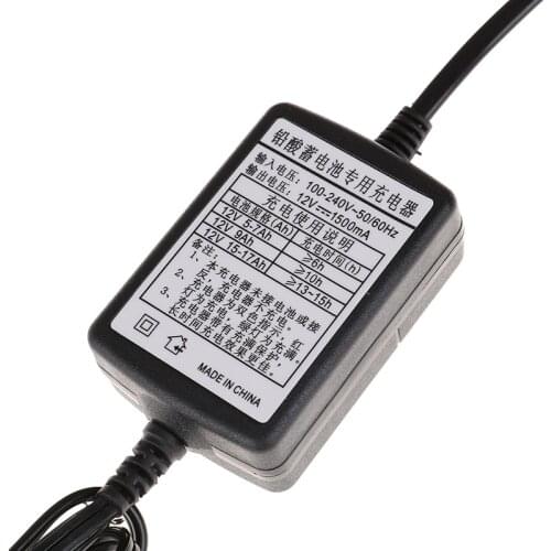 7.3x4.8x2.9cm1Pc 12V 1250mA Battery Charger EU/US Plug Motorcycle Truck Volt Sealed Lead Acid Rechargeable