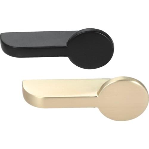 1set Simple Style Knob Modern design Drop Handle with screws Alloy Round head Black/Golden Cupboard Drawer Furniture Hardware