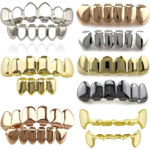 High Quality Fashion Halloween Cosplay Tooth Punk Teeth Coat Rapper Golden Teeth Hip Hop Teeth Caps Party Jewelry 1PC