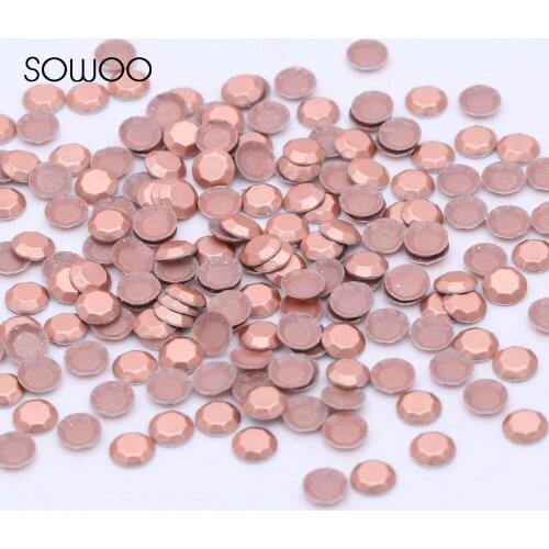 1440pcs/lot lead free Hot Fix Studs Copper(Frosted) color Wholesales Hot Fix nailhead Iron On Rhinestud baby rhinestone