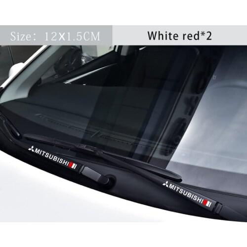 2PCS Car Window Wiper Decor Stickers For Mitsubishi Asx Lancer 10 9 Outlander 2013 Pajero Sport L200 Expo Eclipse Carisma Galant