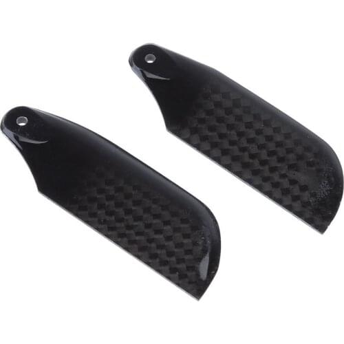 2 * Pcs Carbon Fiber 62mm Tail Blades for Align Trex 450 RC Helicopter