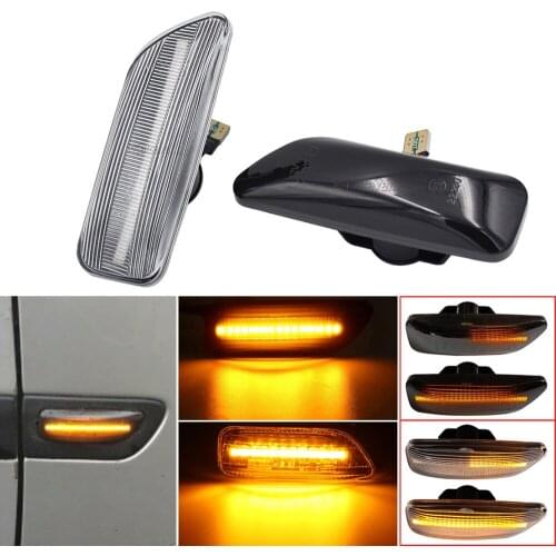 2Pieces Dynamic LED Side Marker Blinker Turn Signal Light For Volvo XC90 S80 XC70 V70 S60 2001-2009 30722641 3072264