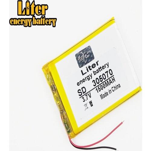 3.7V 1500mAh 305070 Lithium Polymer LiPo Rechargeable Battery ion cells For Mp3 Mp4 Mp5 DIY PAD DVD E-book bluetooth headset