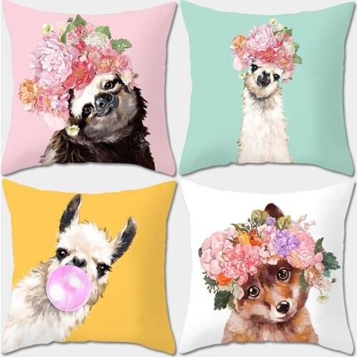 45x45cm Cartoon Animal Pillow Case Living Room Sofa Throw Pillow Covers Bedroom Cushion Cover Dropshipping AT140
