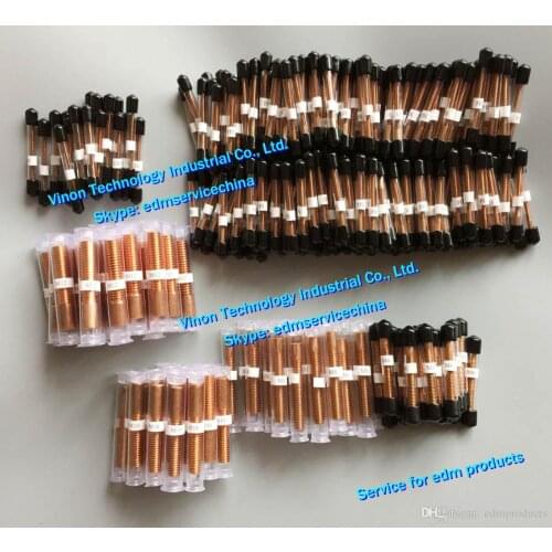 5PCS Pack) M1.6*0.35*10L*40Lmm edm Copper Thread Electrode (thread length=10mm,total=40mm),EDM Orbital Tapping Electrode Copper