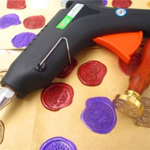 60W Hot Melt Glue Gun for Sealing Wax Stick stamp 100-240V Electric Heat Temperature Tool Fit 11mm Glue Stick DIY Tool US Plug