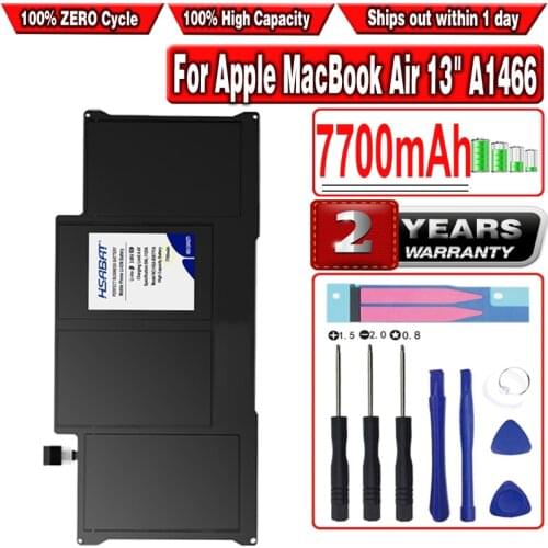 HSABAT 7700mAh A1405 Laptop Battery for Apple MacBook Air 13" A1466 2012 year A1369 2011 2012 2013 2014 MC503 A1496 MC966 MD231