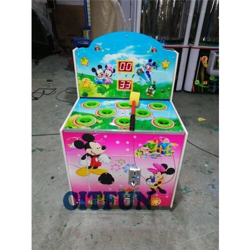 Kids Coin Operated indoor amusement redemption machine;Hot sale mouse hammer hit Arcade game machine