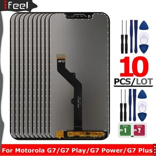10Pcs AAA++ For Motorola Moto G7 Play XT1952 G7 Power XT1955 G7 Plus LCD Display Touch Screen Digitizer Replacement For moto G7