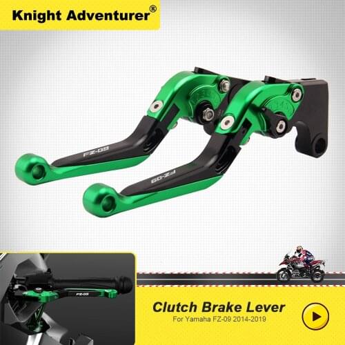 For YAMAHA FZ09 Short Brake Clutch Levers FZ-09 MT-09 SR 2014-2019 2015 2016 2017 2018 LOGO FZ 09 Accessories Motobike Lever