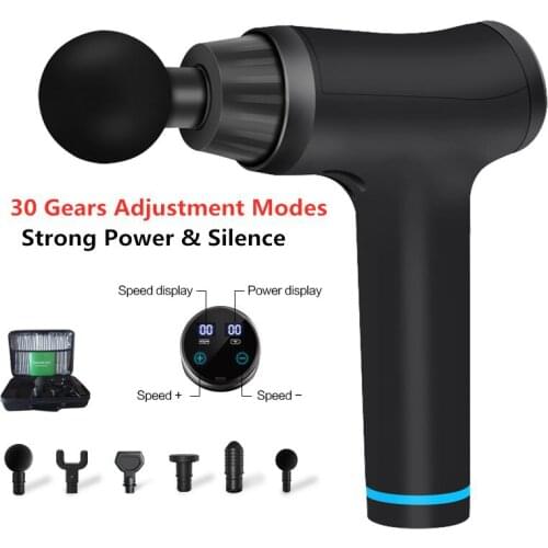 Electric Fascia Gun 30 Gear Muscle Vibration Relaxation Massage Gun Promote Blood And Lymph Circulation Silent Portable Massager
