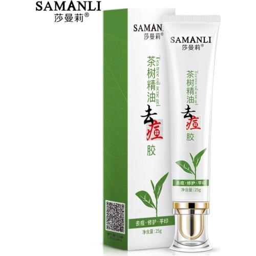 MENGXILAN High Quality Tea Tree Extract Anti Acne Treatment Scar Removal Gel Black Dots Cream Skin Care Bleaching Cream 25g