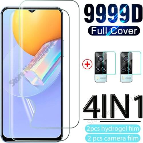 4in1 full cover hydrogel film for vivo y31 y30 y20 y20i y51 y50 y17 y12 y1s y11 anti-scratch screen protector lens film not glas