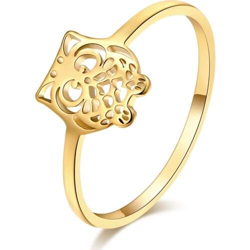 CACANA Stainless Steel Ring For Women Love Cartoon owl Engagemen Wedding Rings Accessories Anillos Mujer Bague Femme Jewelry