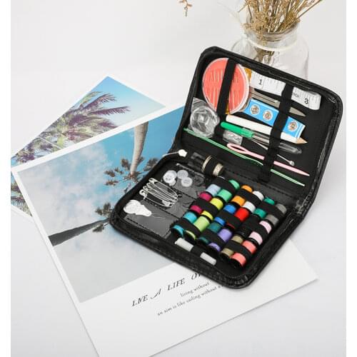 Looen Practical Sewing Tool Set Crochet Hooks Threads Needles Stitches Knitting Craft Case Travel Sewing Accessories For Women