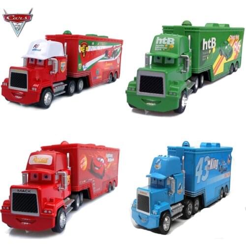 1:55 Disney Pixar Cars 2 Metal Heavy Truck Toy Lightning McQueen Uncle Jimmy The King Alloy Modle Toys Car Gift For Children