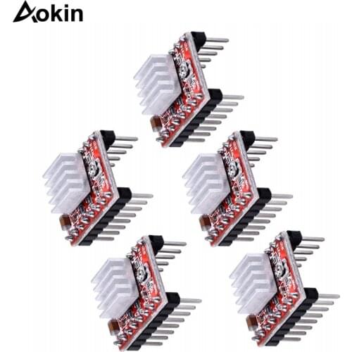 5 pcs A4988 Driver Board 3D Printer Accessories Ramps 1.4 A4988 Stepper Motor Driver with Heat Sink for 3D Printer Parts