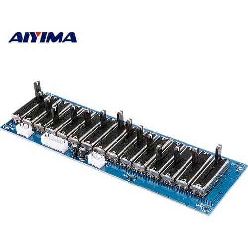 AIYIMA EQ Equalizer Board Stage Professional Tone Preamplifier Amplifier Stereo 5/10/15 Road Preamp Equalizer Power Supply