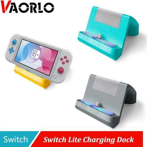 VAORLO Universal USB Type-C Charging Stand For Nintendo Switch Lite Dock Console Charging Base Mini Bracket Charger