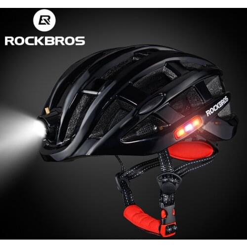 ROCKBROS Bike Helmet LED Backlight Bike Helmet USB Rechargeable Headlight Bicycle Helmets Men Women Safety Lamp Cycling Helmets