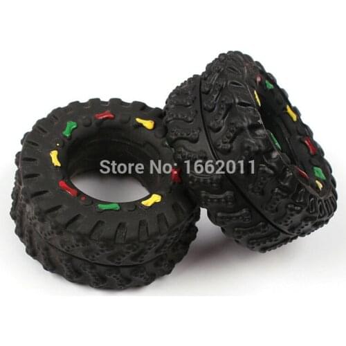 Funny Pet Dog Toys Sounds Tire Shape Pet Dog Toy Puppy Cat Chews Squeaky Rubber Toys Squeaking Tire Pet Toys 8*4cm