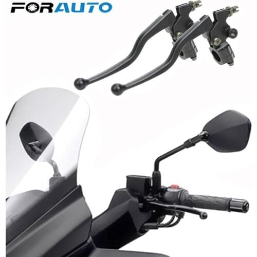 FORAUTO 1 Pair 22mm Motorcycle Brake Clutch Levers Cable Front Brake Aluminum Alloy Front Left and Right Handlebar Clutch Lever