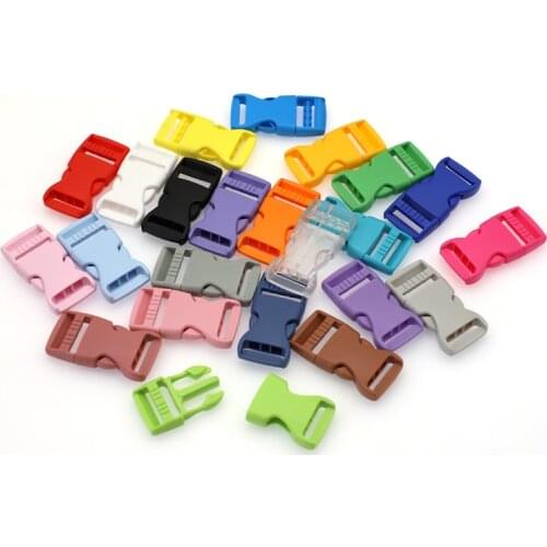 10pc SUTOYUEN Plastic Colorful Side Side Release Buckle Curved Parachute Bracelet DIY Dog Collar Strap Webbing Outdoor Camp 25mm