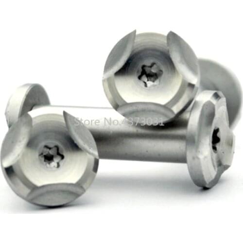 2Pcs Diy Knife material Making knife Handle screw Folding Knife rivet Plum flower sharp Straight for Flilpper knife folding nut