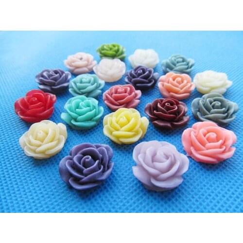 2000pcs 19mm Liac/Green Rose Blank Flatback Resin Cabochon Charm Finding,Phone Decoration Kit,DIY Accessory Jewellery Making