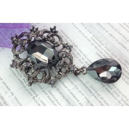 3.5*6.4cm Retro coat buttons. rhinestone buttons. platypus glass with a diamond buckle. clothes decorative buckle