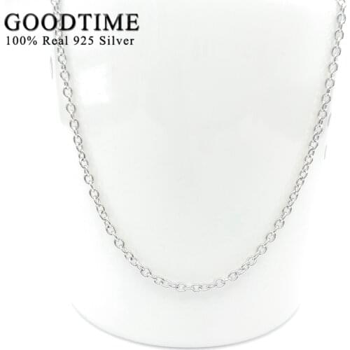 Authentic 925 Sterling Silver Long Chain Necklace Women / Men Jewelry 50-70cm Long Sweater Chains For Jewelry Making Accessories