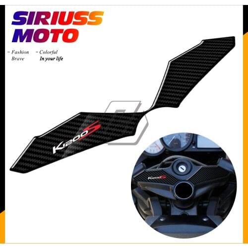 3D Carbon-look Top Triple Clamp Yoke Defender Case for BMW K1200S 2004-2008