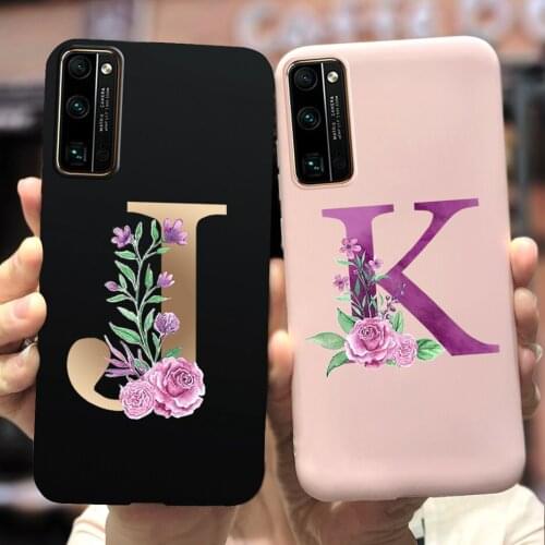 For Huawei Honor 30 Pro Case Soft Slim Cute 26 letters Phone Cases For Honor 30 Pro 30Pro EBG-AN00 Back Cover 6.57'' TPU Fundas