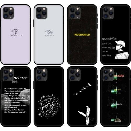 Black tpu case for iphone 5 5s se 6 6s 7 8 plus x 10 cover for iphone XR XS 11 pro MAX case RM Mono 2018 Mixtape moon child