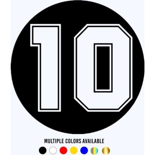 CK20173# Funny Vinyl Decal Digital 10 Car Sticker Waterproof Auto Decors on Truck Bumper Rear Window