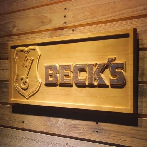 BECKS Beer 3D Wooden Signs