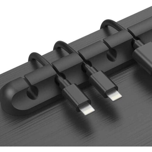 Cable Holder Silicone Cable Organizer Flexible USB Winder Management Clips Holder For Mouse Keyboard Earphone Headset