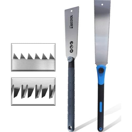 Double-Sided Japanese Saw Ryoba 250mm/320mm 3-Edge Tooth Pull Saw with SK5 Replaceable Blade for Wood Cutting Tools