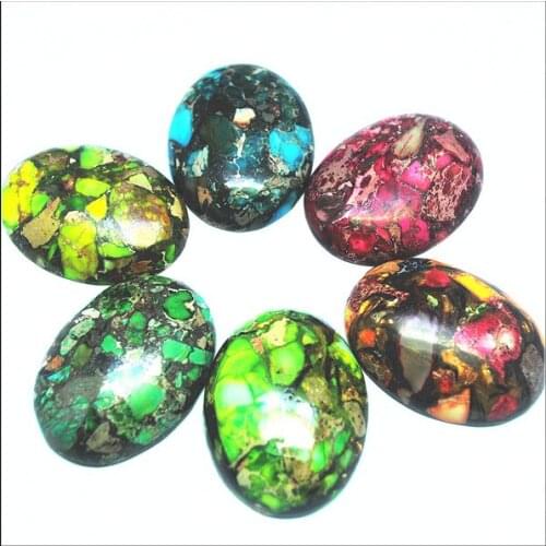 3pcs nature hot imperial jaspe stone cabochons size 30x40mm no hole diy beads accessories for men pendants making parts