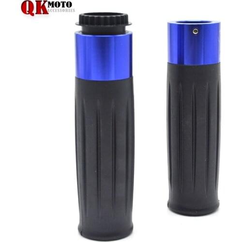 Motorcycle Handle Bar Grips CNC Motorcycle Aluminum Rubber Gel Hand Grips for 7/8" Handle Bar Dirt Pit Bikes Moto Accessories